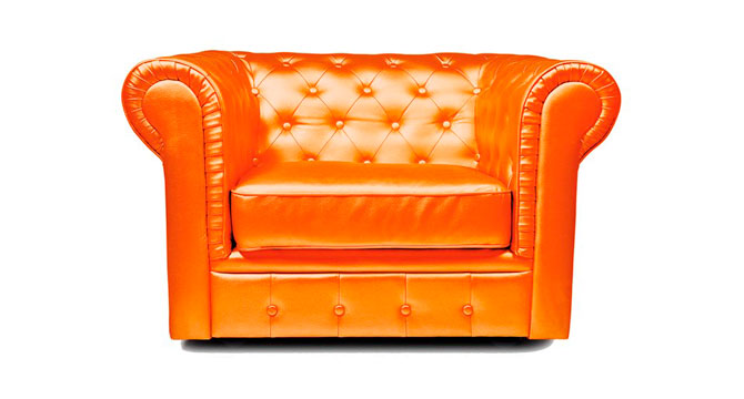 Chesterfield Oranje Zonder Label Vrijstaand Wide